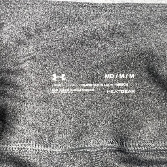 Under Armour Womens Mesh Panel Ankle Crop Leggings‎ Medium 1324403 Grey /Black - Picture 5 of 9